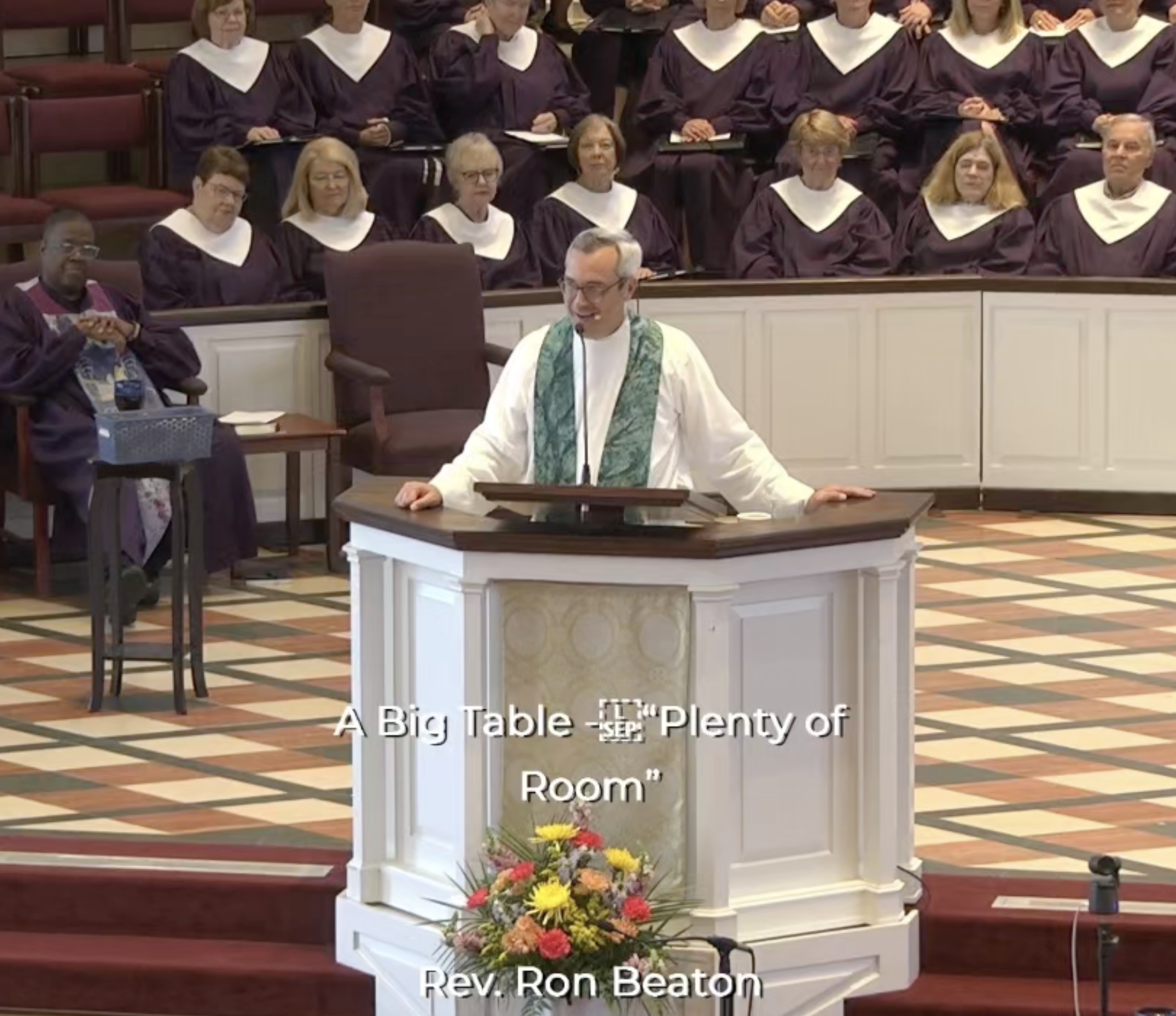 Rev. Ron Beaton Sermon 8.4.24 "A Big Table- Plenty of Room" Because with Jesus, there is always more than enough. Manchester United Methodist Church. Manchester, MO. USA. John 6:1-21 (NRSVUE)